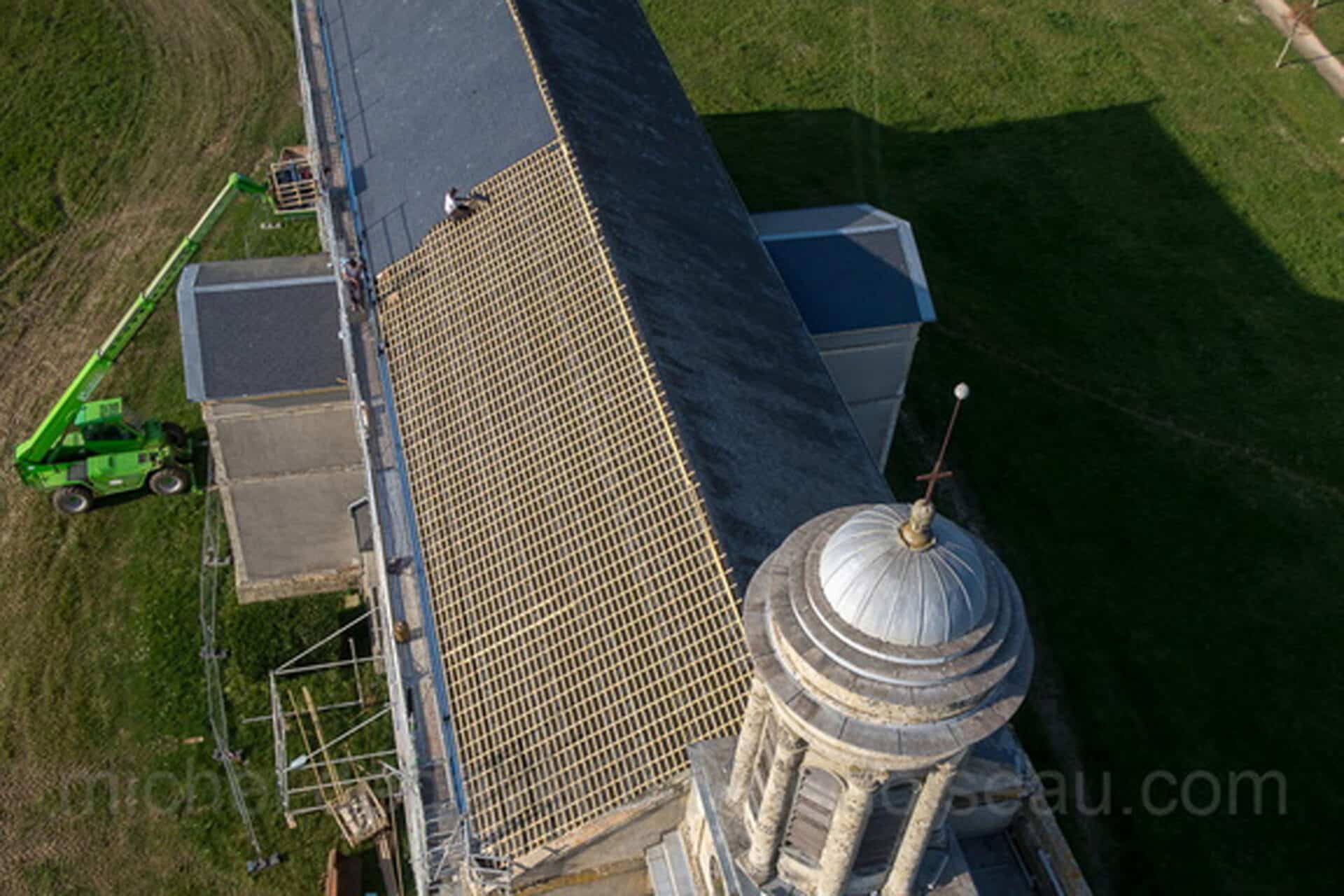 Chantier église Amfreville - Réfection complète de la couverture